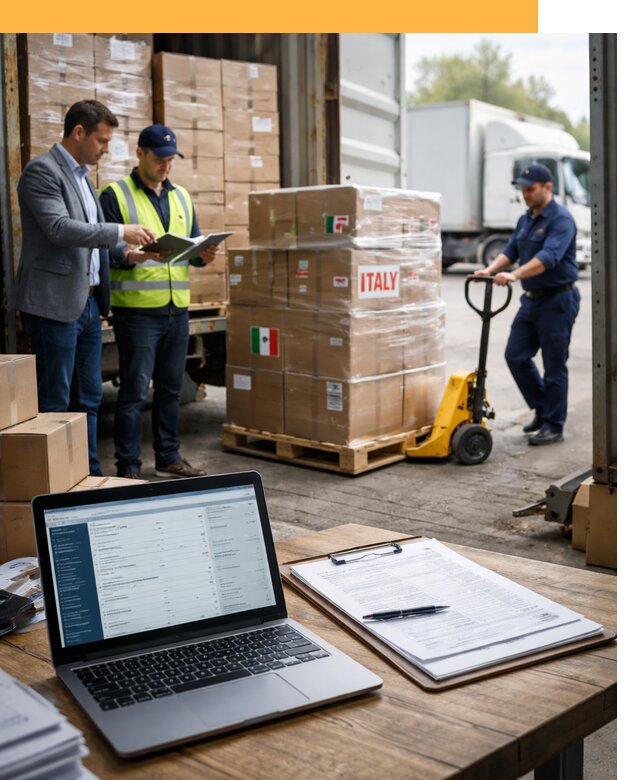 Доставка грузов из Италии: морские и авиаперевозки от 18583